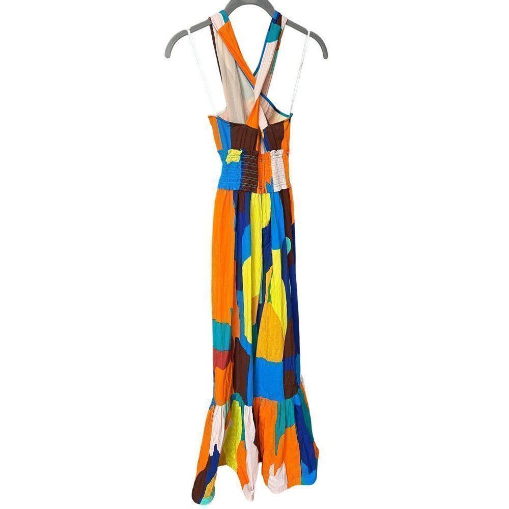 Anthropologie Multicolor Abstract Print Maxi Dress - Picture 6 of 8